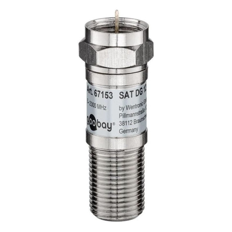 GK-01014 F-Connector Signaalverzwakker -F (m) naar F (v) - 12 db -  Voor CAI & Satelliet installaties - Metaal