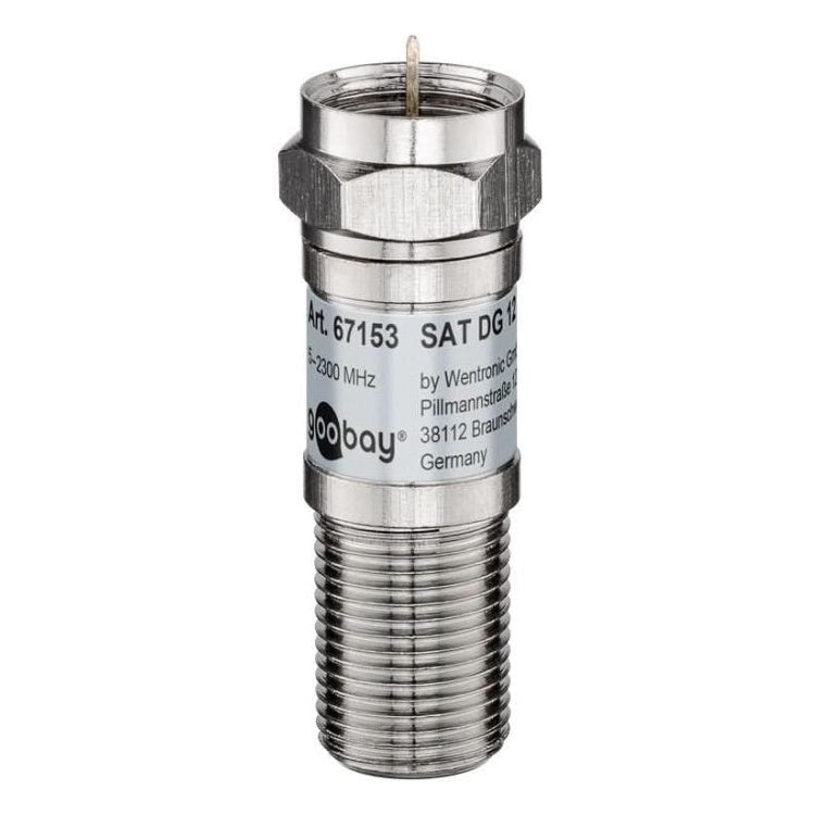 GK-01014 F-Connector Signaalverzwakker -F (m) naar F (v) - 12 db -  Voor CAI & Satelliet installaties - Metaal