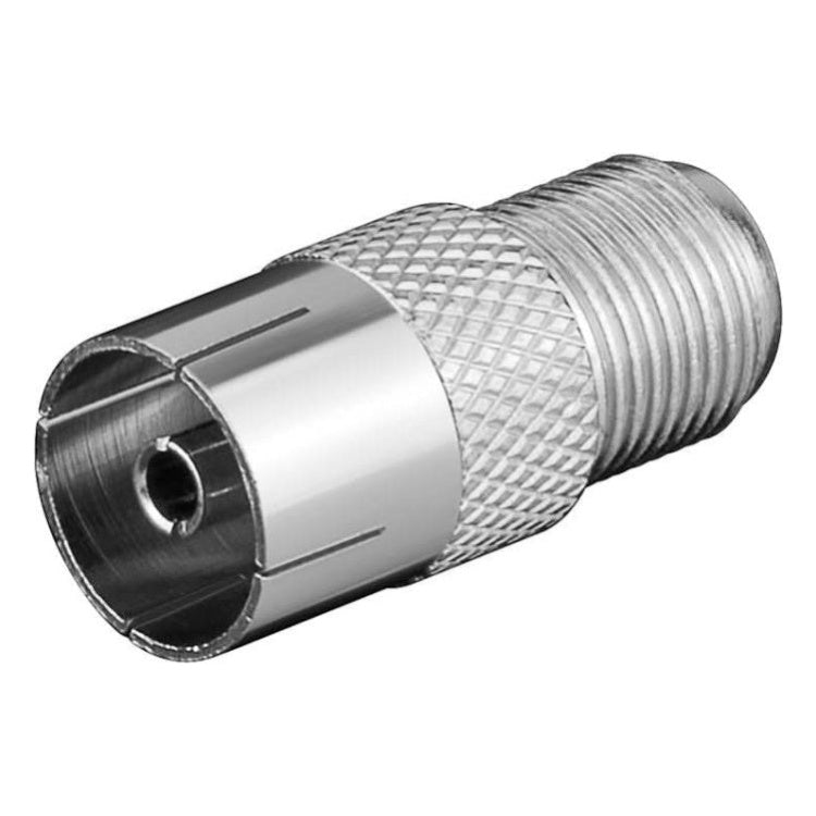 GK-01015 F-adapter - F (v) naar Coax (v) - Voor TV- en satelliet installaties - Zink