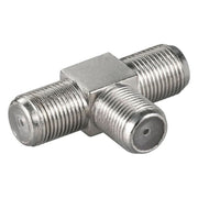 GK-01025 F-adapter T-stuk: F-aansluiting > Dubbele F-aansluiting