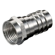 GK-01027 Krimp F-connector - Recht - Voor 6-7 mm coaxkabel - Metalen behuizing