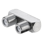 GK-01029 F-connector U-vorm - F-female naar F-female - Voor SAT/coaxkabels - 75 Ohm - Grijs