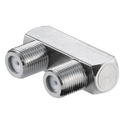 GK-01029 F-connector U-vorm - F-female naar F-female - Voor SAT/coaxkabels - 75 Ohm - Grijs