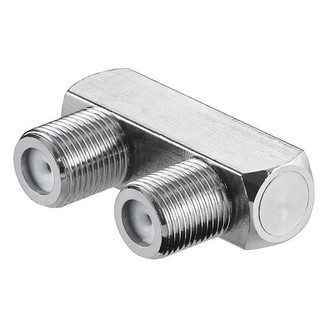 GK-01029 F-connector U-vorm - F-female naar F-female - Voor SAT/coaxkabels - 75 Ohm - Grijs