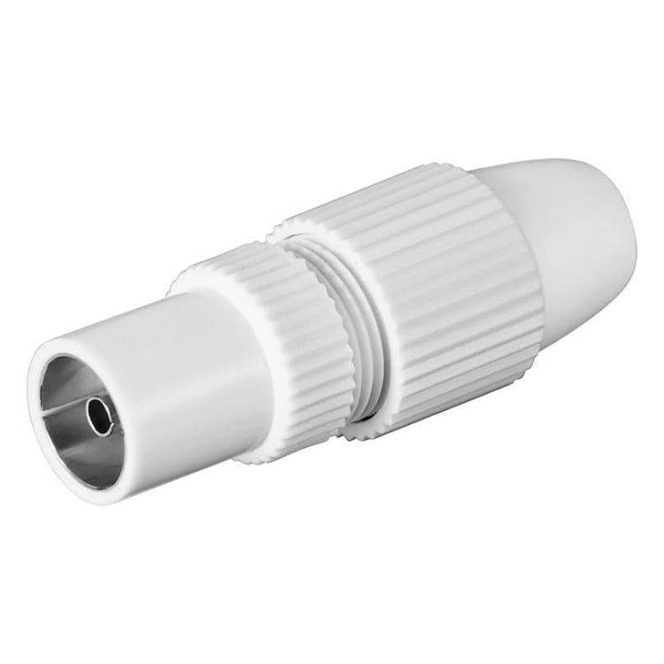 GK-01030 Coaxiale snelkoppeling met klembevestiging - Vrouwelijk - Kunststof - Wit