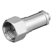 GK-01032 Afsluitweerstand met F-Connector - 75 Ohm -Met Gelijkspanningsblokkering - Zink
