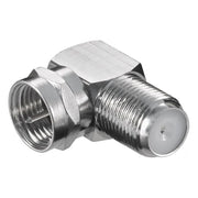GK-01053 F-hoekadapter 90° - F-stekker (m) naar F-aansluiting (v) - Zink