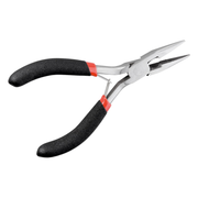 GK-01080 Punttang met halfronde punt, 125 mm - ideaal voor elektronica en fijnmechanica - Zwart/rood
