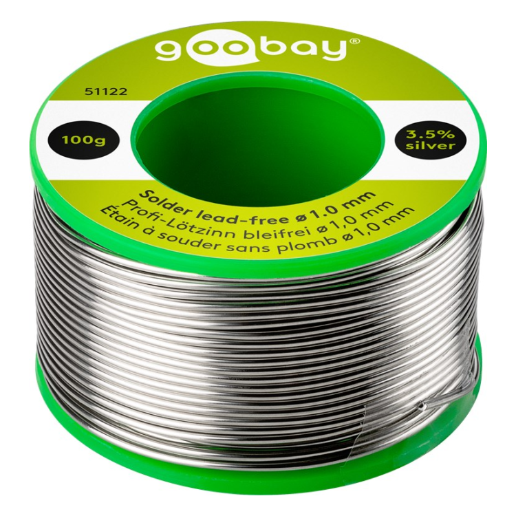 GK-01094 Professioneel soldeertin loodvrij - ø 1,0 mm, 100 g