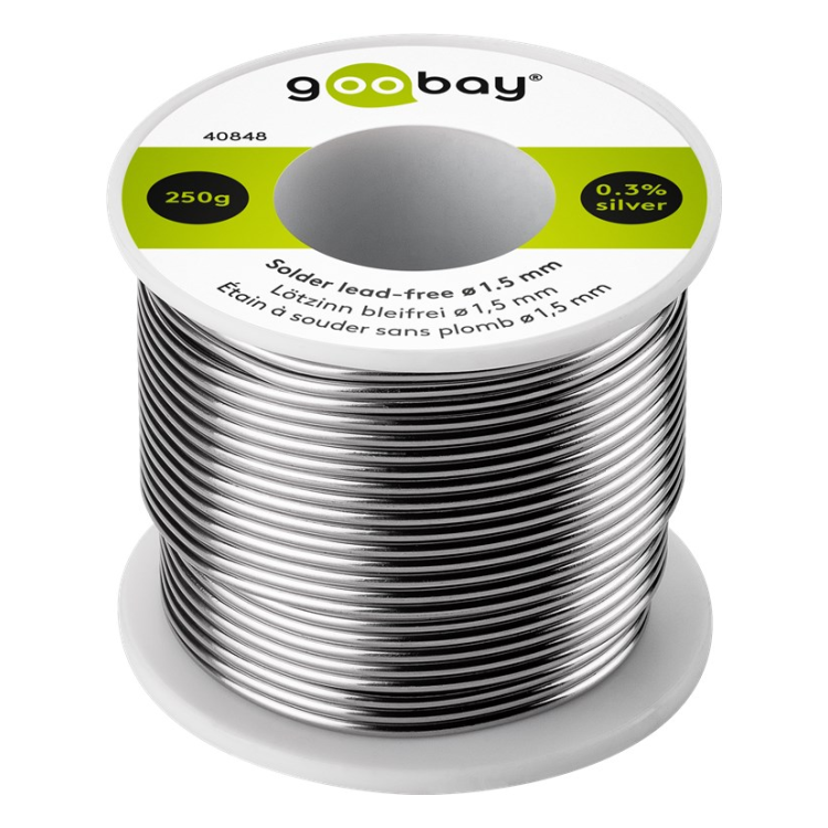 GK-01101 Soldeer Loodvrij - Ø 1,5 mm - 250 gram - met fluxkern