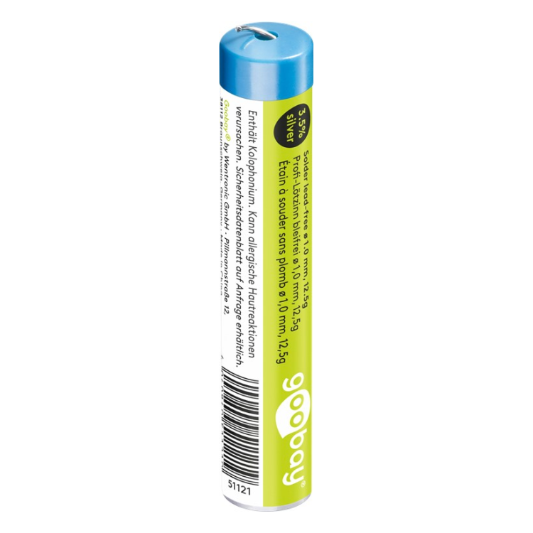 GK-01104 Professionele soldeertin loodvrij, ø 1,0 mm, 12,5 g