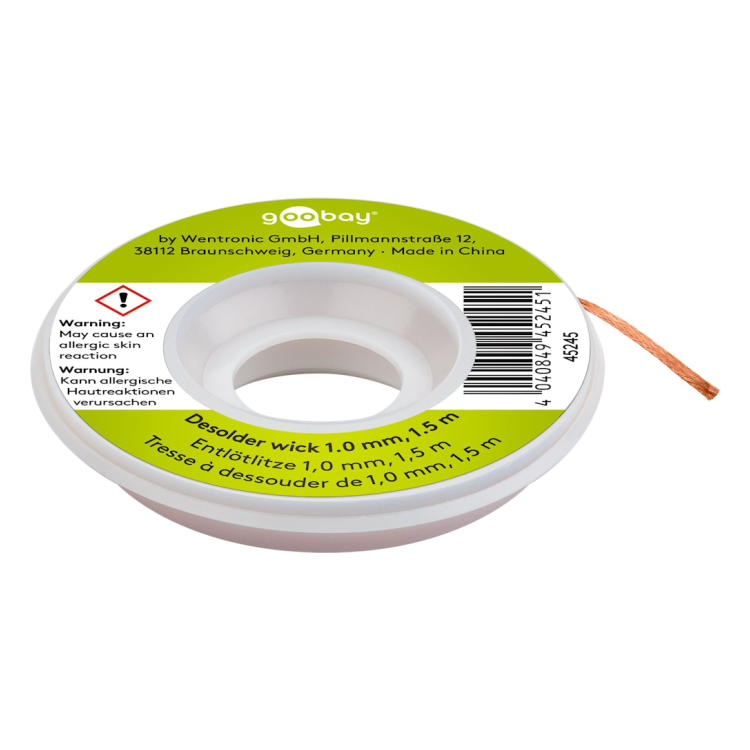 GK-01106 Desoldeerdraad 1 mm - 1,5 meter