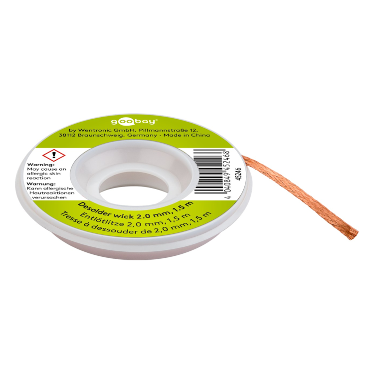 GK-01107 Desoldeerdraad 2 mm - 1,5 meter