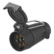 GK-01114 ProPlus Zwevende Aanhangerstekker met Haak - 7-polig -  Kunststof -  Zwart