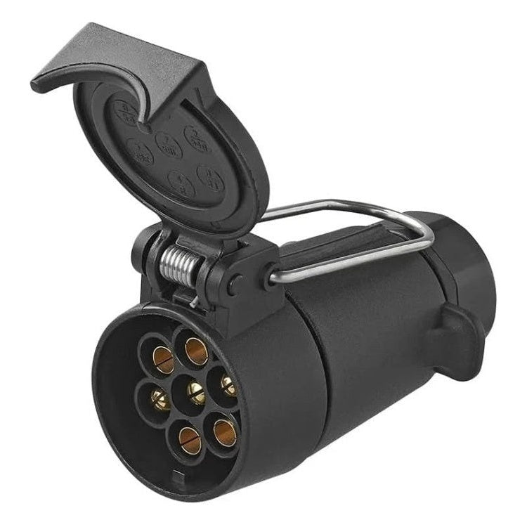 GK-01114 ProPlus Zwevende Aanhangerstekker met Haak - 7-polig -  Kunststof -  Zwart
