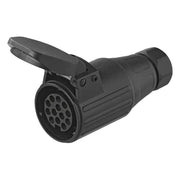 GK-01124 13-polige ProPlus PVC contrastekker - zwevend model - 12 Volt - zwart
