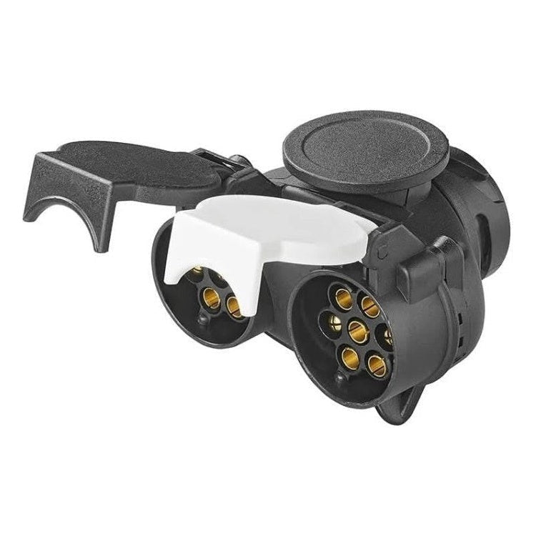 GK-01129 13-polig naar 2x 7-polig - ProPlus Verloopstekker -  Type N & S - Zwart