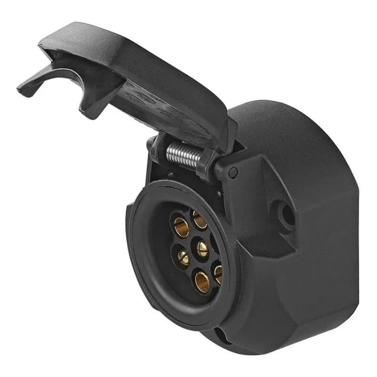 GK-01132 ProPlus Stekkerdoos - 7 + 1 polig - PVC - automatisch afschakelcontact - Zwart