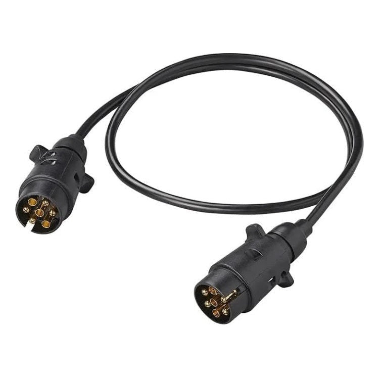 GK-01142 5 meter ProPlus Verlengkabel - 2x 7-polige stekker - PVC - Weerbestendig - Zwart