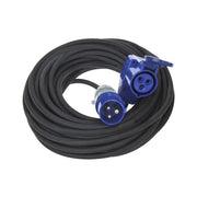 GK-01161 30 meter - ProPlus CEE verlengkabel  30 meter - 3×1,5 mm² - haakse CEE - Zwart