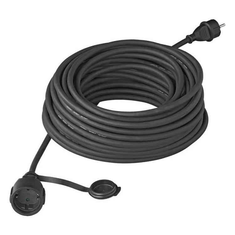 GK-01171 25 meter Schuko verlengkabel 3x1,5mm² - 16A, 230V - H07RN-F - Zwart