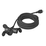GK-01173 10 Meter  3-voudige Stekkerdoos  - IP44 Waterdicht - Zwart