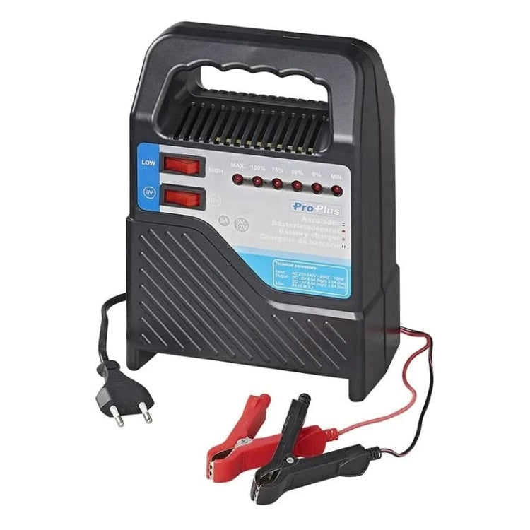 GK-01192 ProPlus Acculader Auto - 6V/12V - 8A - Druppellader - Zwart