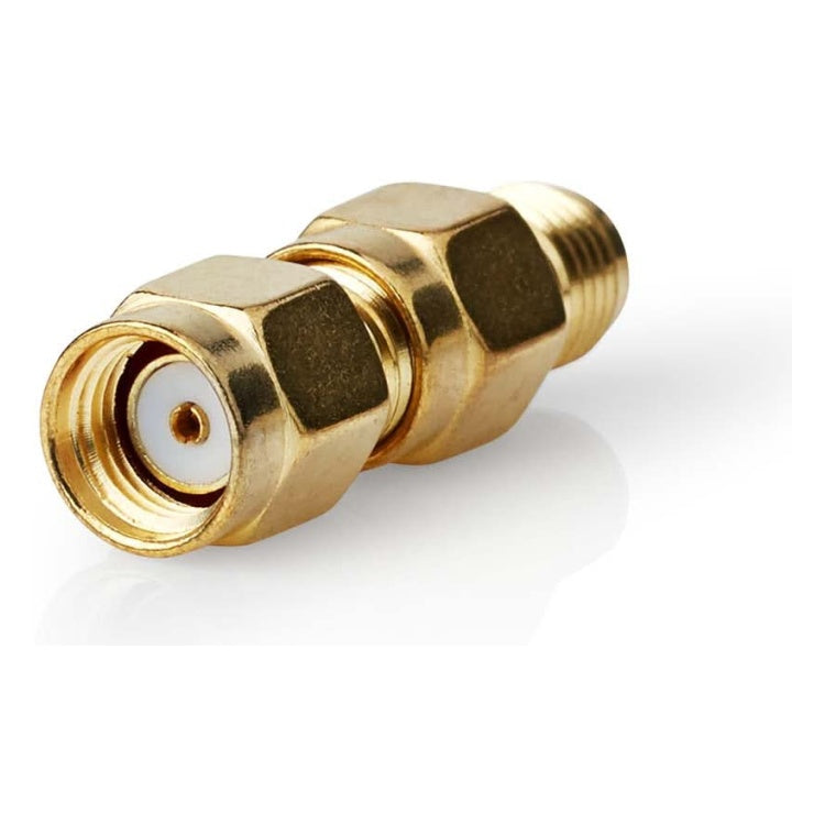 GK-01226 Nedis RP-SMA (m) - SMA (v) Adapter - 50 Ohm - 2 stuks - Verguld