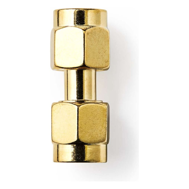 GK-01233 Nedis SMA Adapter - SMA (m) - SMA (m) - 50 Ohm - 2 stuks - Verguld