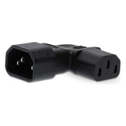 GK-01239 Nedis C13 (haaks/links) - C14 Stroomadapter - 90° Haaks - Zwart