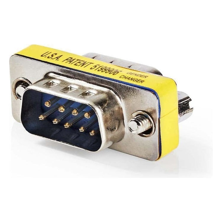 GK-01247 Seriële Adapter - D-SUB 9-Pins Male naar D-SUB 9-Pins Male - Grijs - Vernikkeld