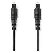 GK-01252 1 meter Digitale Optische Audiokabel Toslink -- Zwart - Verugld