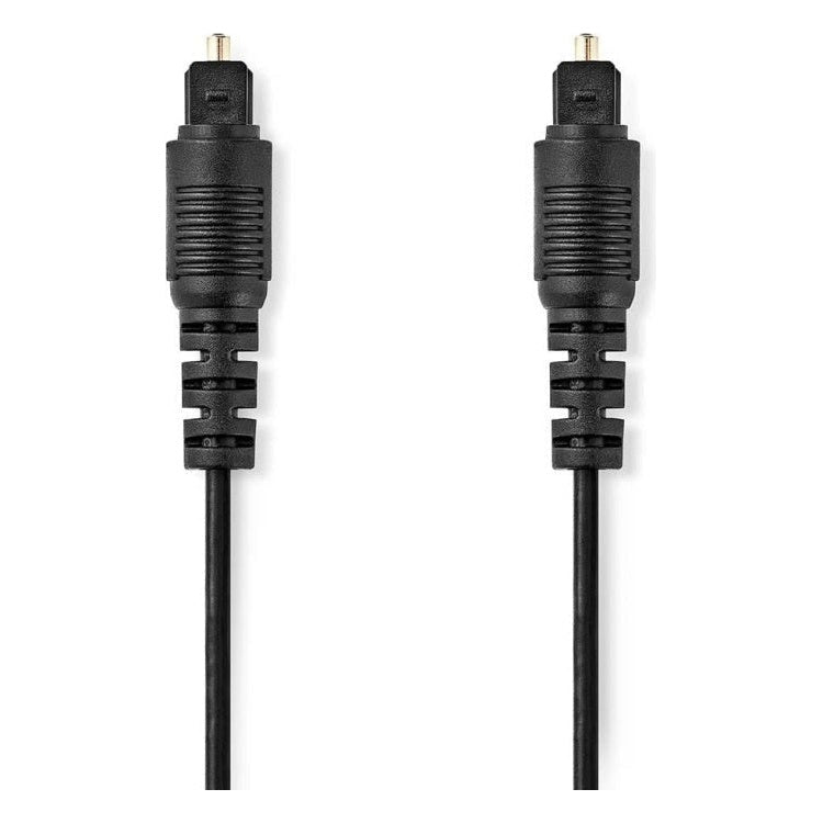 GK-01252 1 meter Digitale Optische Audiokabel Toslink -- Zwart - Verugld