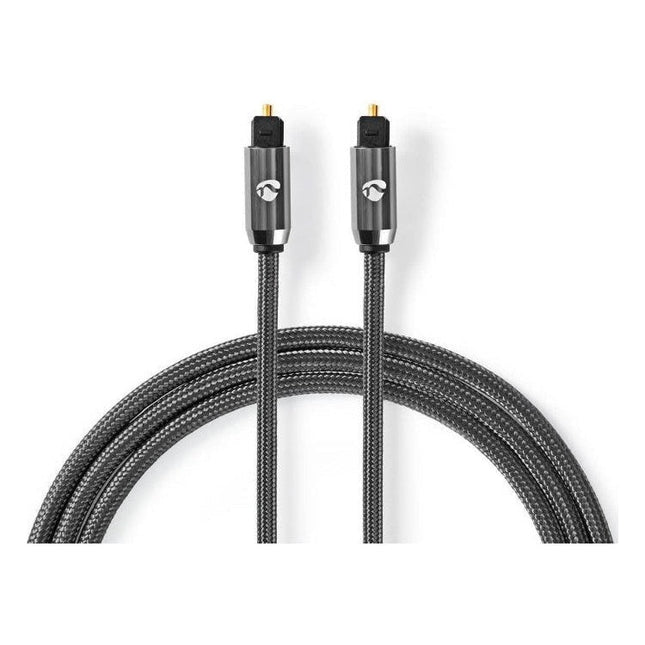 GK-01256 1 meter Nedis Premium Digitale Optische Toslink Audiokabel - Zwart - Vergulde Connectoren
