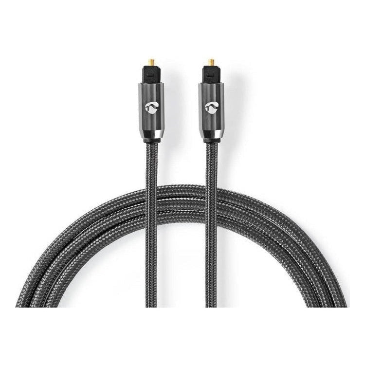 GK-01258 3 meter Nedis Premium Digitale Optische Toslink Audiokabel - Zwart - Vergulde Connectoren