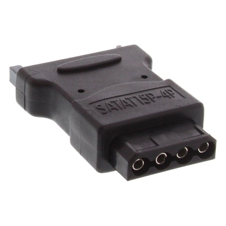 GK-01263 InLine SATA-Voedingsadapter - 1x Molex 4-Pins (m) naar 15-Pins SATA (v) - Zwart