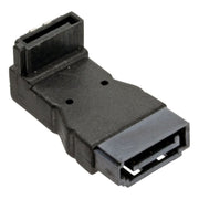GK-01267 InLine® SATA-adapter, 7-pins -  mannelijk/vrouwelijk - Haaks naar beneden - Zwart