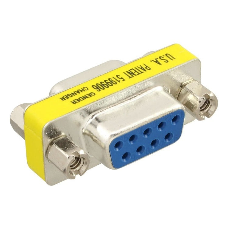 GK-01275 InLine tussenstuk - 9-pins Vrouwelijk / 9-pins Vrouwelijk - Mini Gender Changer - Zilver
