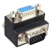 GK-01284 InLine VGA Adapter 90° - 15-pins Mannelijk / Vrouwelijk - Zwart - Haaks