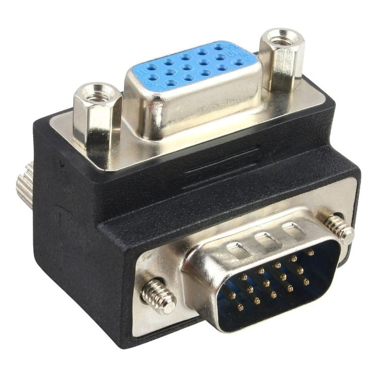 GK-01284 InLine VGA Adapter 90° - 15-pins Mannelijk / Vrouwelijk - Zwart - Haaks