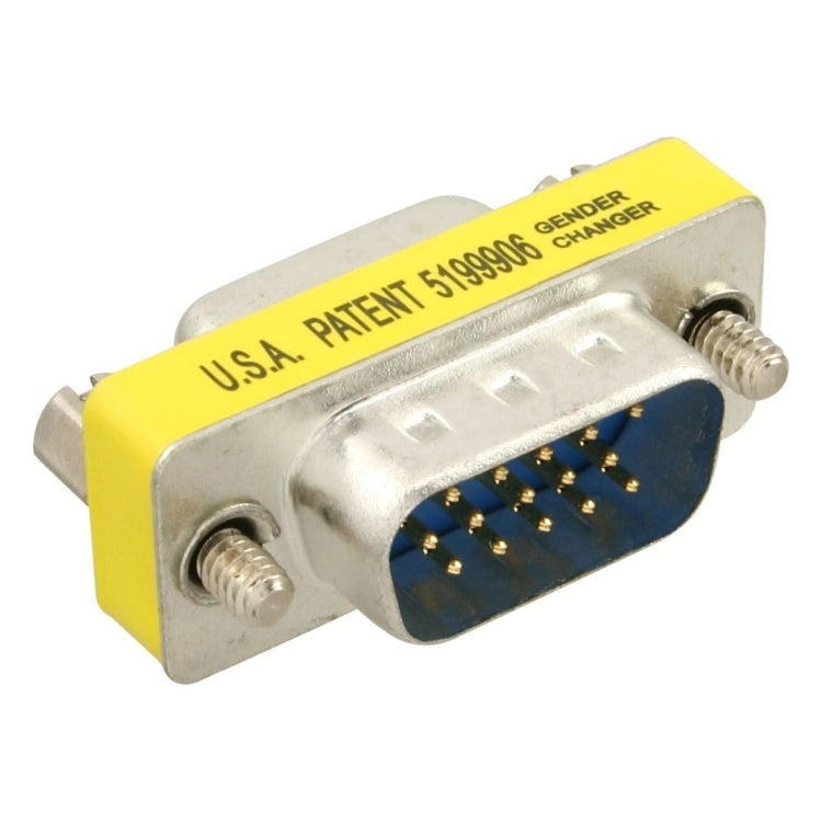 GK-01286 InLine Adapter - DB15 HD VGA / S-VGA Mannelijk / Vrouwelijk - Mini-Gender-Changer - Zilver