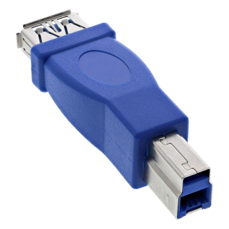 GK-01300 Inline USB-B (m) - USB-A (v) adapter - USB3.0 - blauw