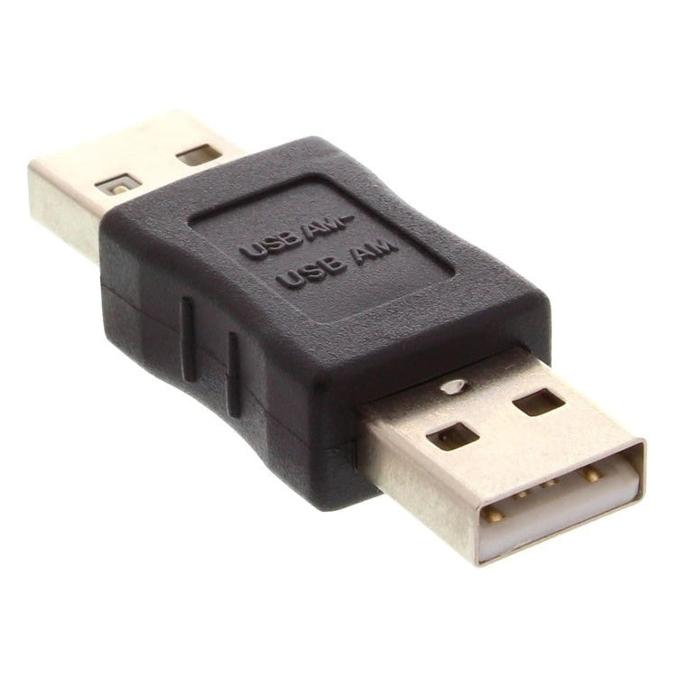GK-01302 Inline USB adapter - USB 2.0 -  Type A (m) naar Type A (m) - Zwart