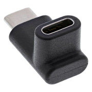 GK-01304 inline USB Adapter - USB 3.2 Gen 2 - USB-C Mannelijk naar USB-C Vrouwelijk - Haaks omhoog/omlaag - Zwart