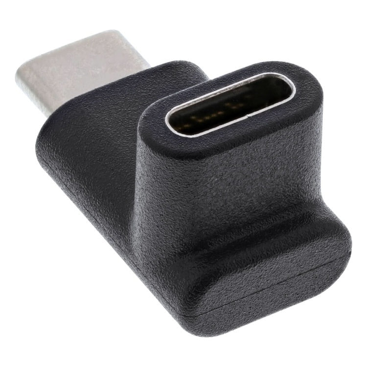 GK-01304 inline USB Adapter - USB 3.2 Gen 2 - USB-C Mannelijk naar USB-C Vrouwelijk - Haaks omhoog/omlaag - Zwart