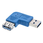 GK-01309 Inline USB-A (m) - USB-A (v) haakse adapter - USB3.0 - Haaks naar links - blauw