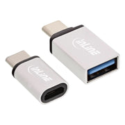 GK-01311 Inline USB-C naar USB + USB-C naar Micro-USB adapter set - Zilver