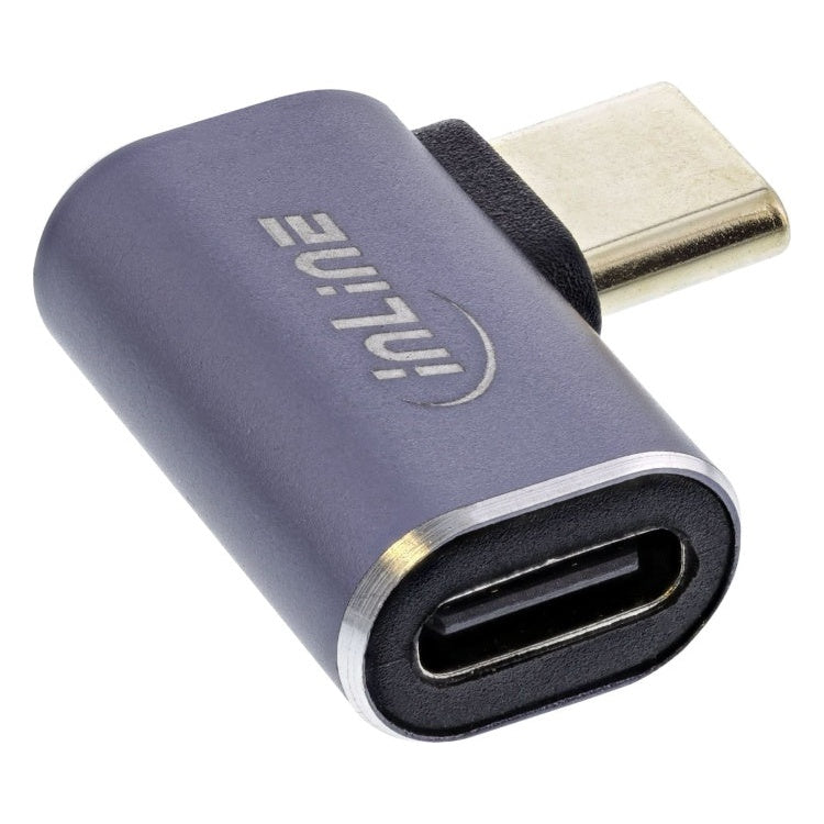 GK-01312 InLine USB-C haakse adapter - links/rechts - USB4 4.0 - 40 Gbps  PD 240W | 8K 60Hz | Aluminium