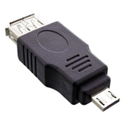 GK-01314 InLine Micro USB-adapter - USB 2.0 - Micro-A (m) naar USB-A (v) - Zwart