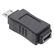 GK-01315 InLine Micro-USB adapter - USB 2.0 - Micro-B (m) naar Mini USB 5-pins (v) - Zwart